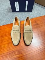 J.M.WESTON Grey calfskin Leather Shoes-J.M.WESTON Man Business Leather Shoes